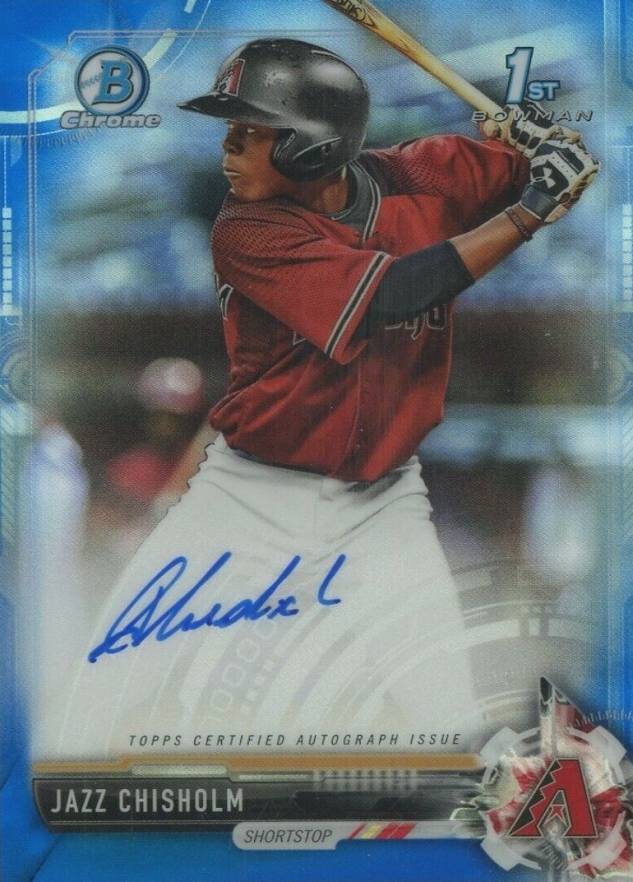 2017 Bowman Chrome Prospect Autograph Jazz Chisholm #JC Baseball Card