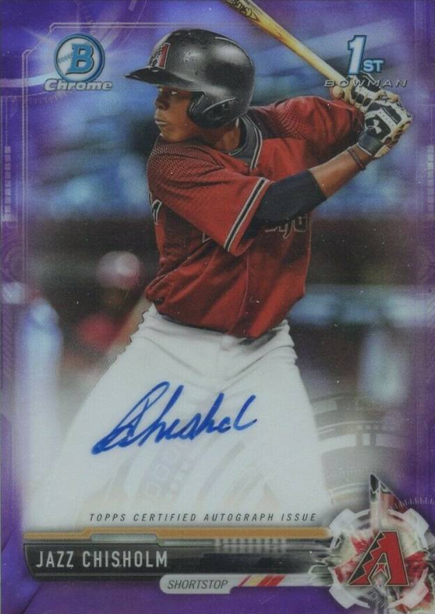 2017 Bowman Chrome Prospect Autograph Jazz Chisholm #JC Baseball Card