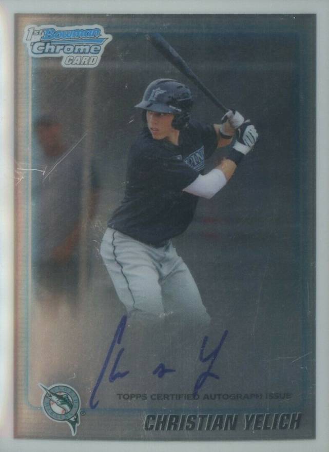 2010 Bowman Chrome Draft Picks & Prospects Christian Yelich #BDPP78 Baseball Card