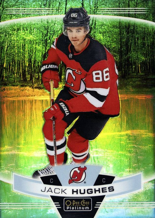 2019 O-Pee-Chee Platinum Jack Hughes #200 Hockey Card