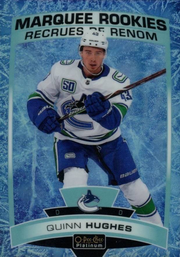 2019 O-Pee-Chee Platinum Quinn Hughes #190 Hockey Card