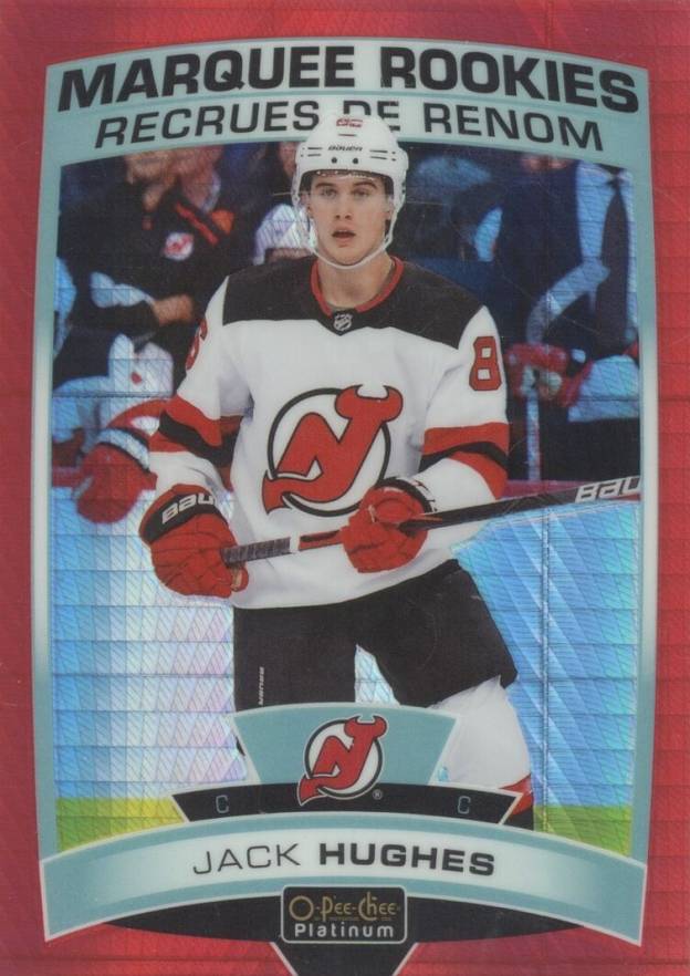 2019 O-Pee-Chee Platinum Jack Hughes #200 Hockey Card