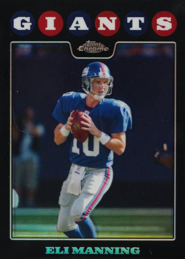 2008 Topps Chrome Eli Manning #TC13 Football Card