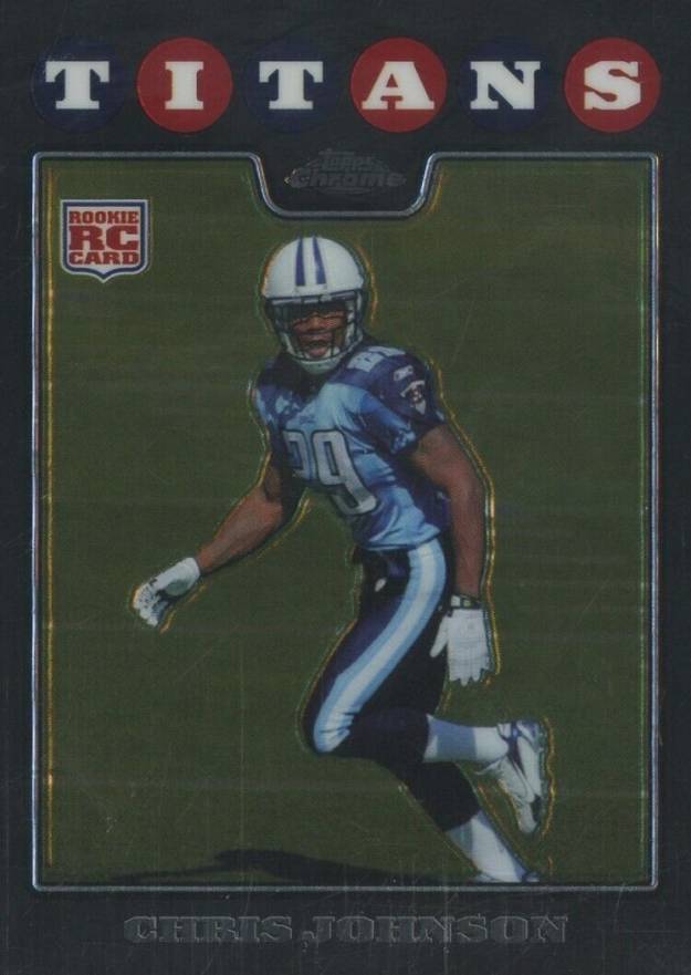 2008 Topps Chrome Chris Johnson #TC186 Football Card