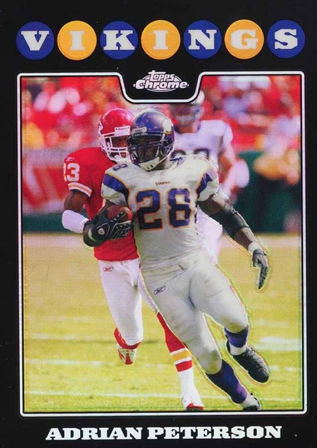 2008 Topps Chrome Adrian Peterson #TC39 Football Card