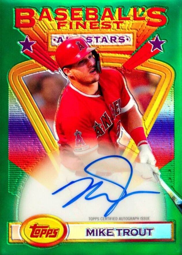 2020 Finest Flashbacks All-Star Autographs Mike Trout #MT Baseball Card