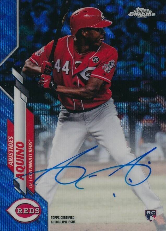 2020 Topps Chrome Rookie Autographs Aristides Aquino #RAAAQ Baseball Card