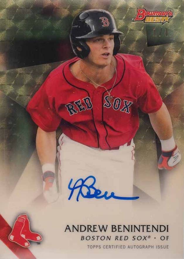 2015 Bowman's Best Best of 2015 Autographs Andrew Benintendi #ANB Baseball Card