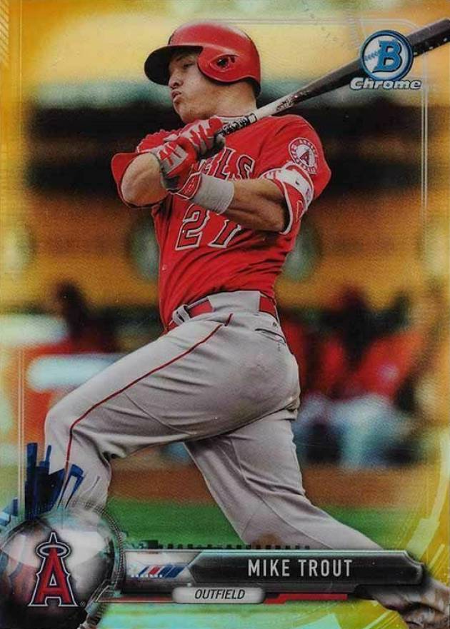 2017 Bowman Chrome Mike Trout #100 Baseball Card