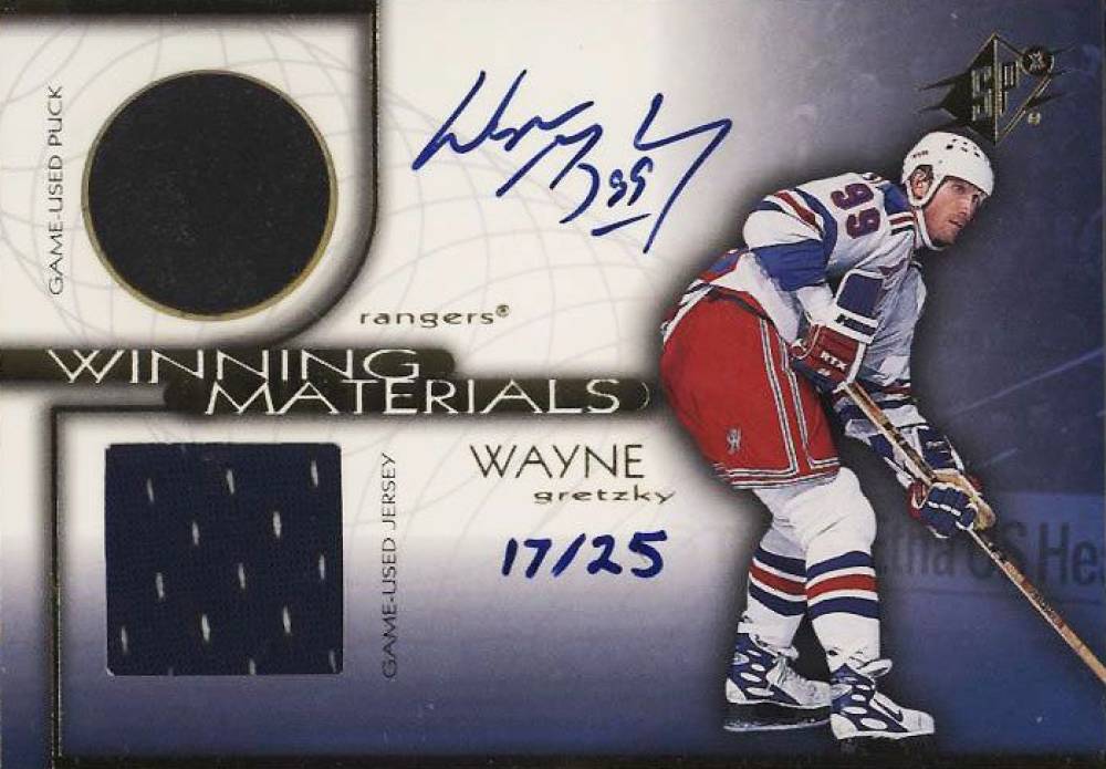 1999 SPx Winning Materials Wayne Gretzky #WMA1 Hockey Card