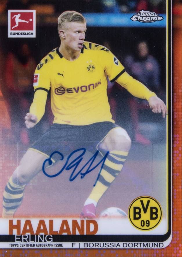 2019 Topps Chrome Bundesliga Erling Haaland #72 Soccer Card