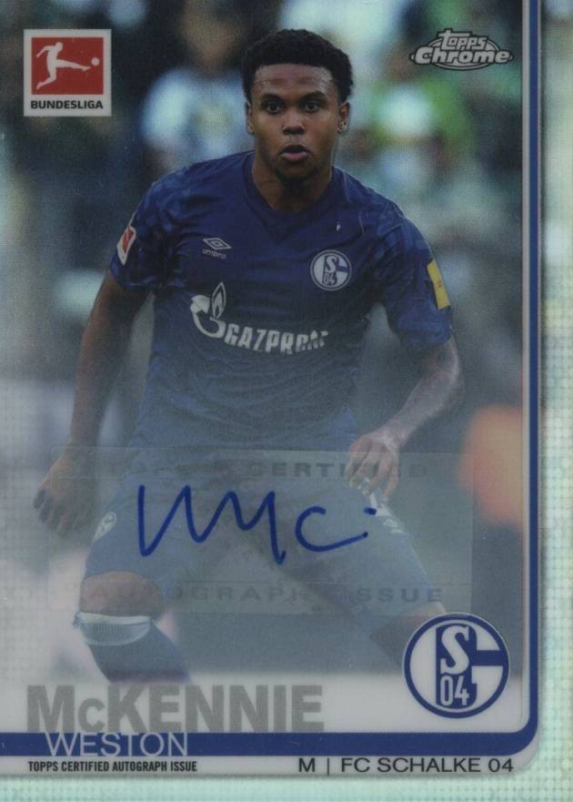 2019 Topps Chrome Bundesliga Weston Mckennie #66 Soccer Card