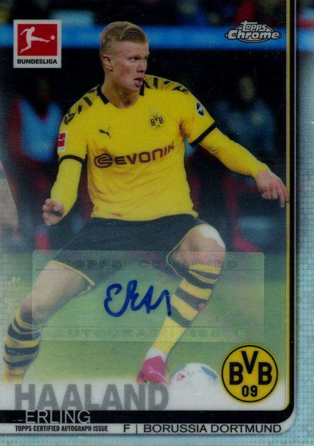 2019 Topps Chrome Bundesliga Erling Haaland #72 Soccer Card