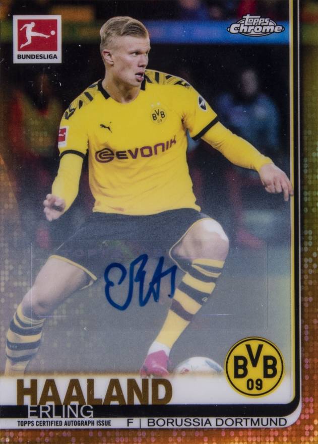 2019 Topps Chrome Bundesliga Erling Haaland #72 Soccer Card