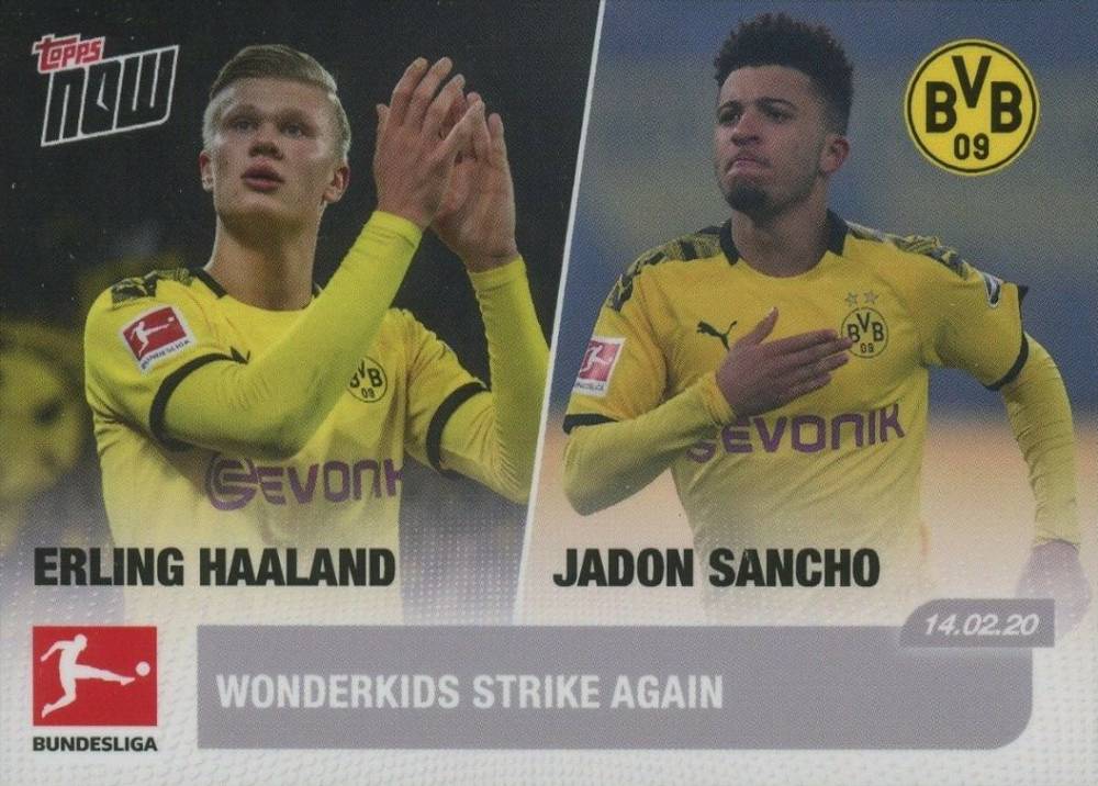 2019 Topps Now Bundesliga Erling Haaland/Jadon Sancho #123 Soccer Card