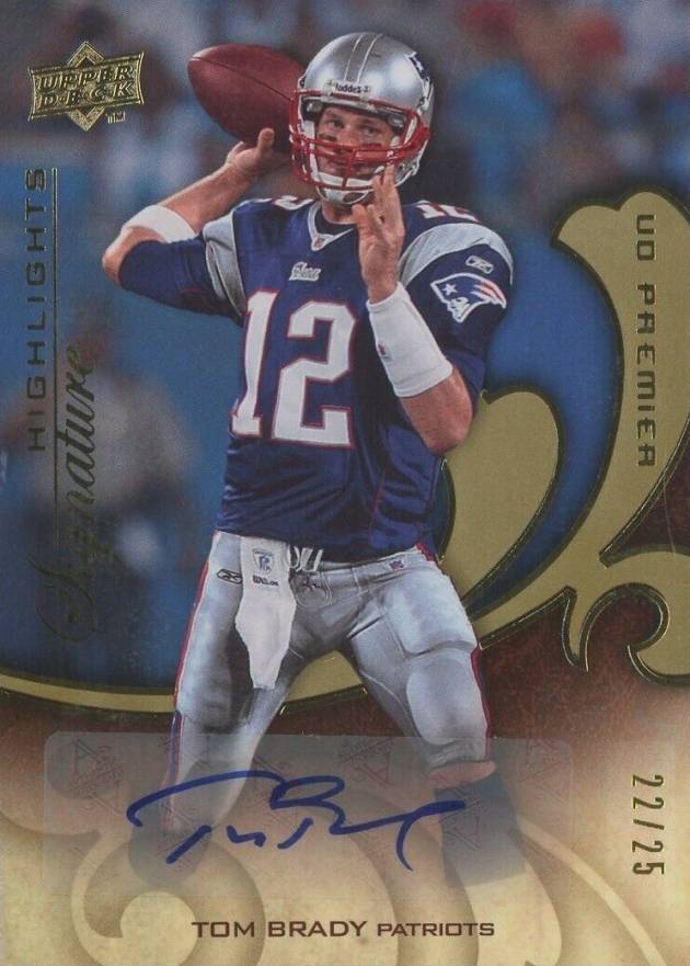 2008 Upper Deck Premier Signature Highlights Tom Brady #SH15 Football Card