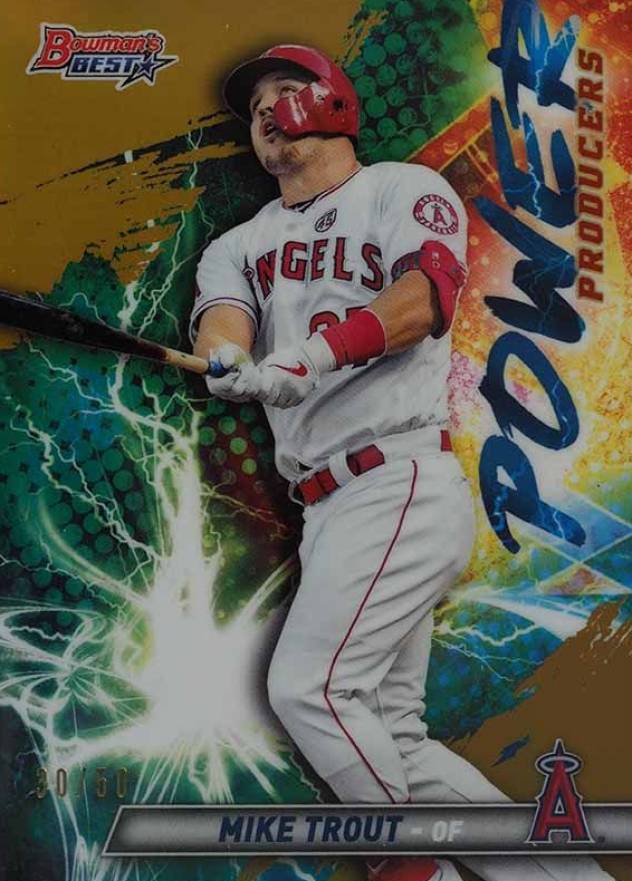 2019 Bowman's Best Power Producers Mike Trout #PP-MT Baseball Card