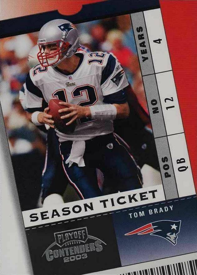 2003 Playoff Contenders Tom Brady #22 Football Card