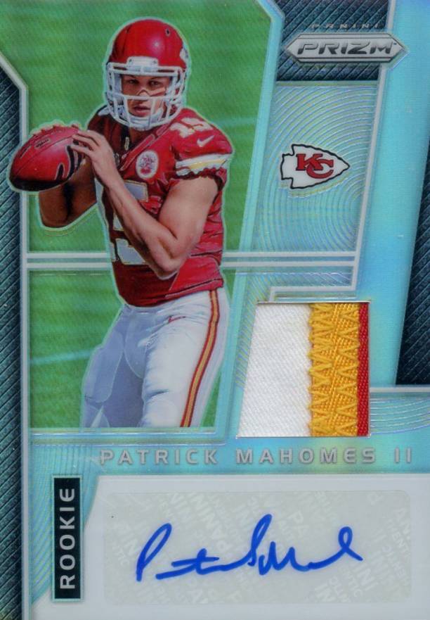 2017 Panini Prizm Rookie Patch Autograph Prizm Patrick Mahomes II #PM Football Card