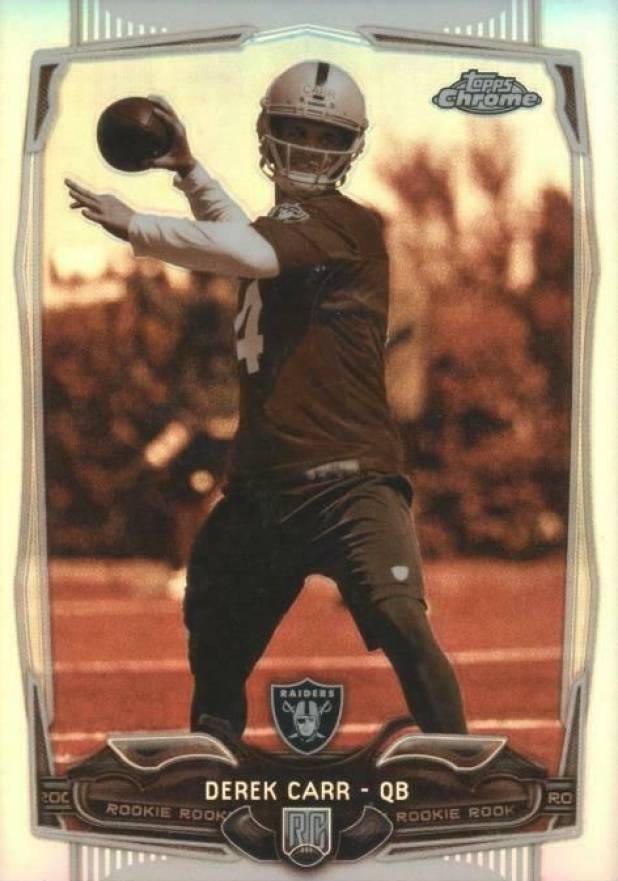 2014 Topps Chrome Derek Carr #115 Football Card