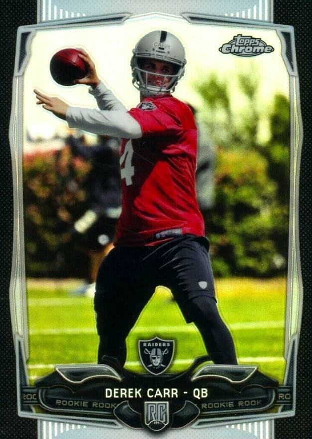 2014 Topps Chrome Derek Carr #115 Football Card