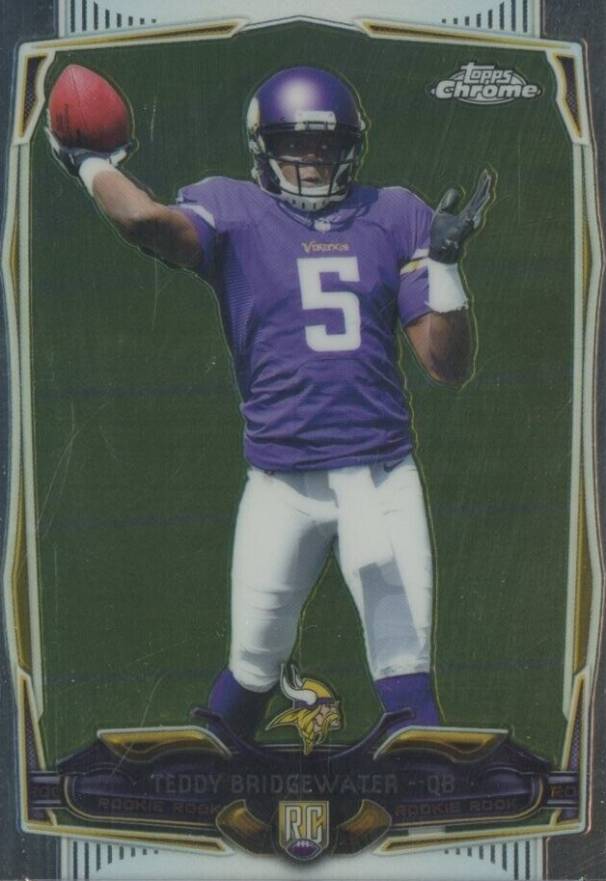 2014 Topps Chrome Teddy Bridgewater #173 Football Card