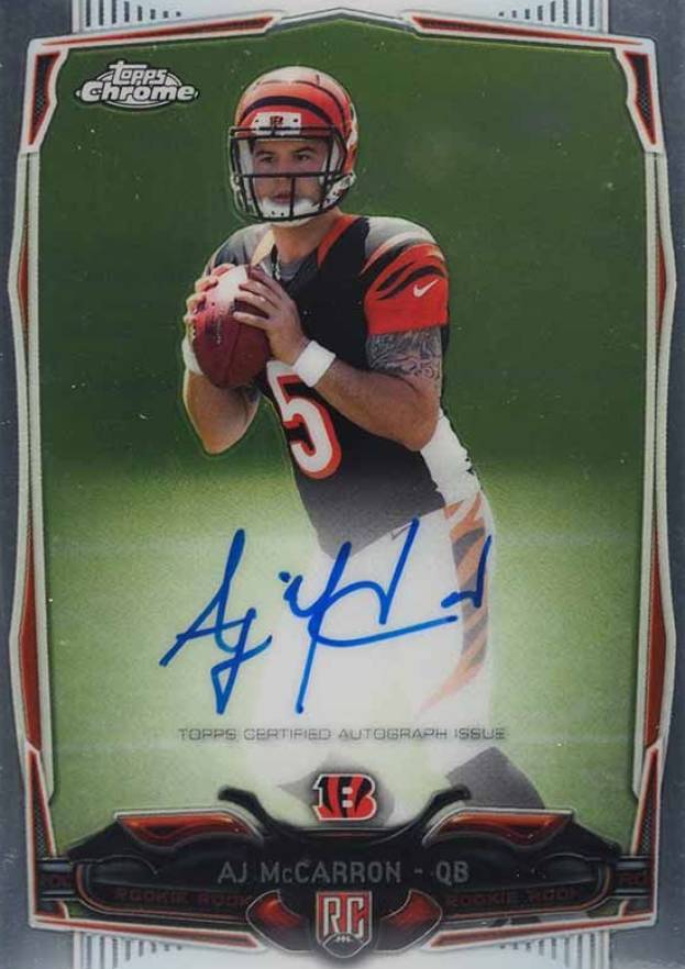 2014 Topps Chrome AJ McCarron #144 Football Card