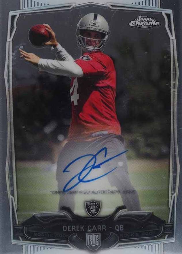 2014 Topps Chrome Derek Carr #115 Football Card