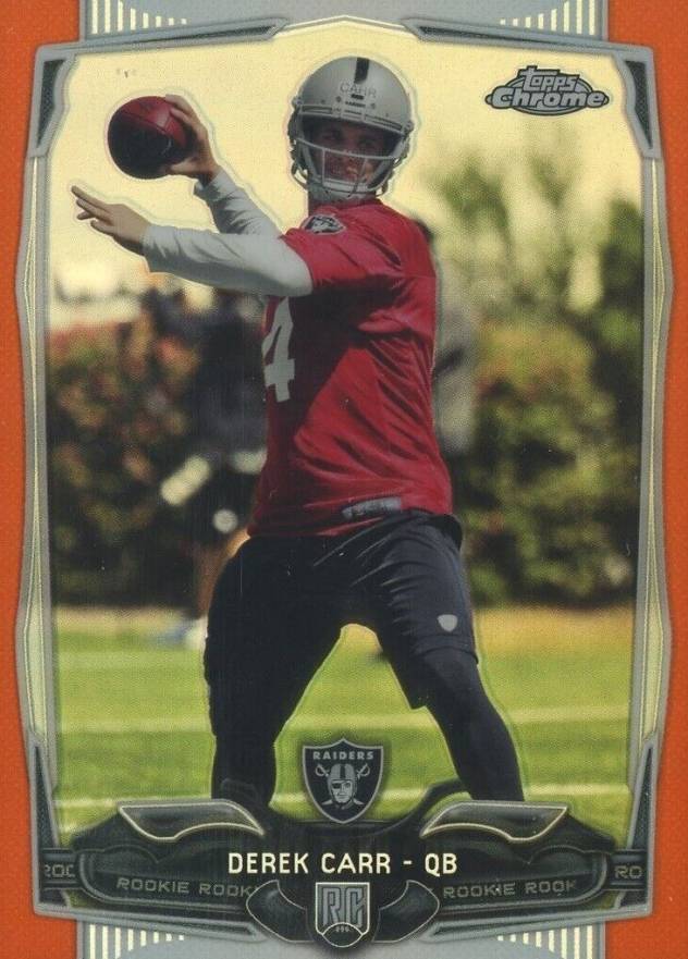 2014 Topps Chrome Derek Carr #115 Football Card