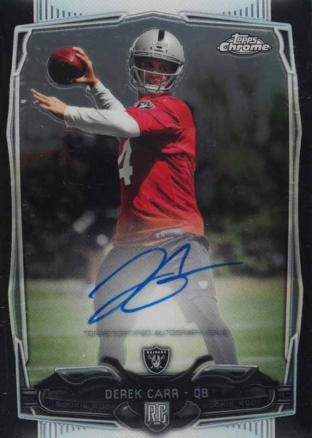 2014 Topps Chrome Derek Carr #115 Football Card