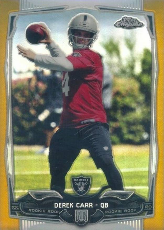 2014 Topps Chrome Derek Carr #115 Football Card