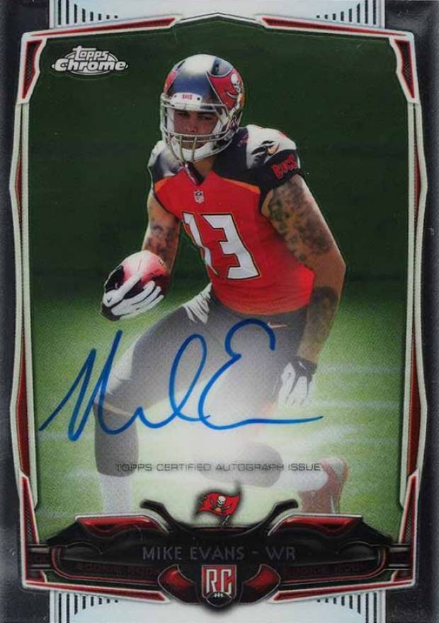 2014 Topps Chrome Mike Evans #185 Football Card