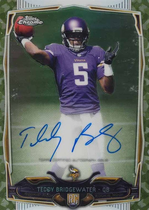 2014 Topps Chrome Teddy Bridgewater #173 Football Card