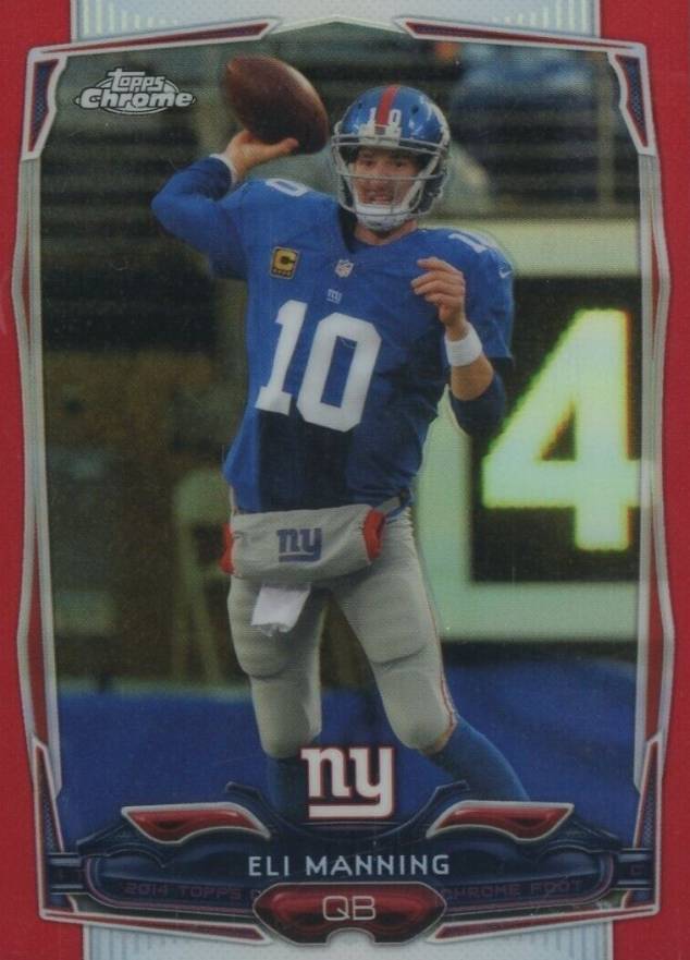 2014 Topps Chrome Eli Manning #93 Football Card