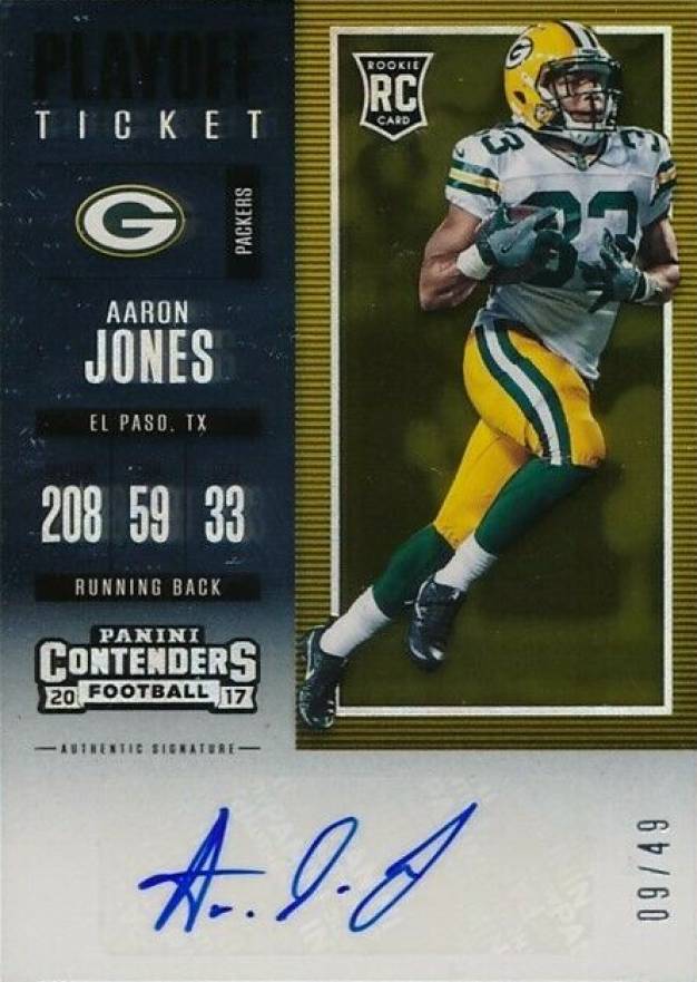 2017 Panini Contenders Aaron Jones #139 Football Card