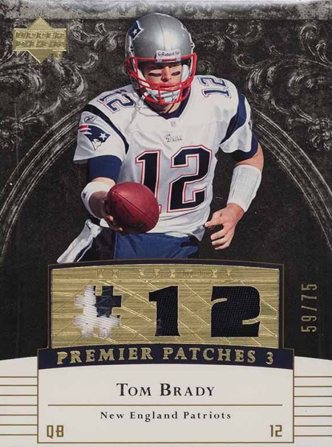 2007 Upper Deck Premier Premier Patches 3 Tom Brady #PP3TB Football Card