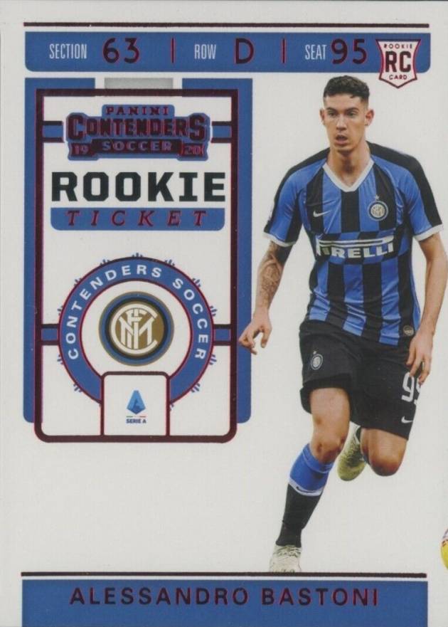 2019 Panini Chronicles Contenders Rookie Ticket Alessandro Bastoni #RT34 Soccer Card