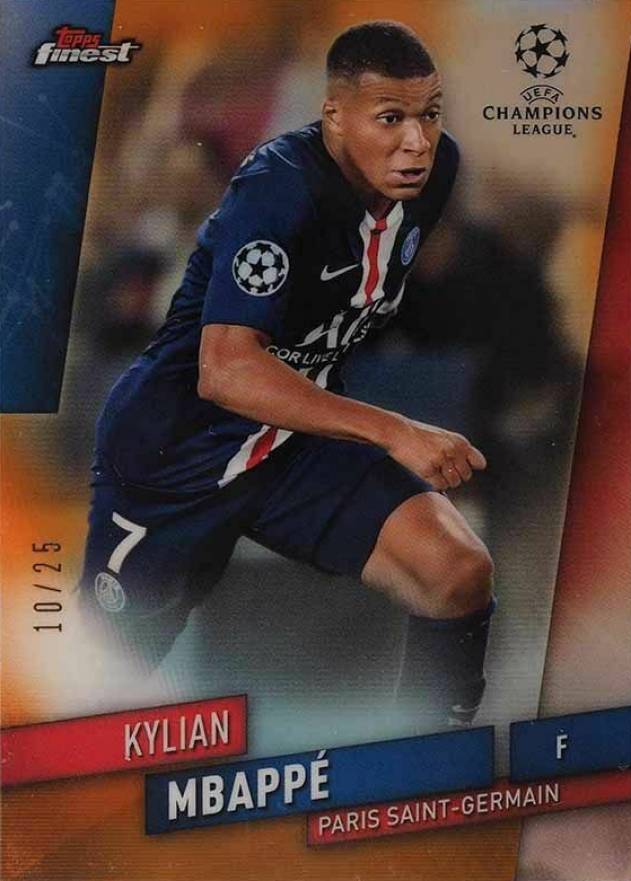 2019 Finest UEFA Champions League Kylian Mbappe #89 Soccer Card