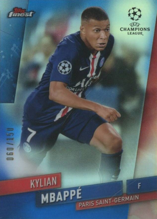 2019 Finest UEFA Champions League Kylian Mbappe #89 Soccer Card