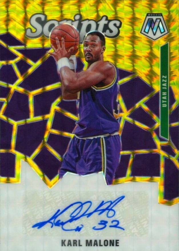 2019 Panini Mosaic Scripts Karl Malone #SCKML Basketball Card