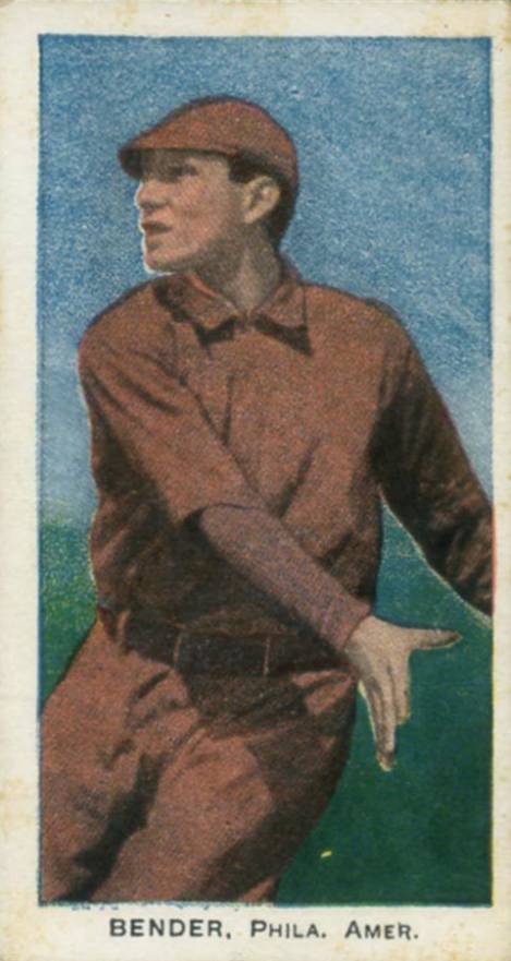 1910 Standard Caramel Bender, Phila. Amer. # Baseball Card