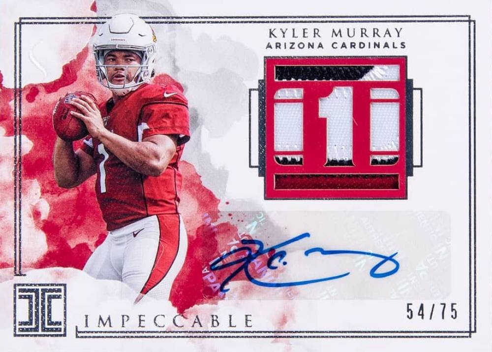 2019 Panini Impeccable Rookie Numbers Patch Autographs Kyler Murray #RN14 Football Card