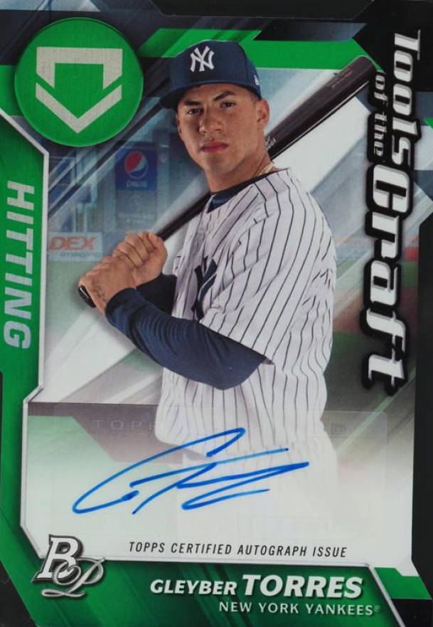 2017 Bowman Platinum Tools of the Craft Autographs Gleyber Torres #GT Baseball Card