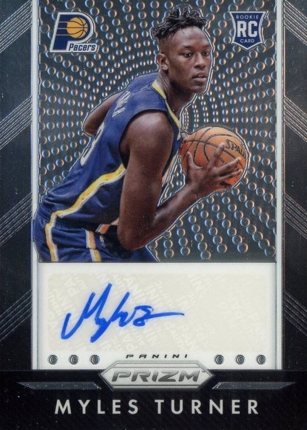 2015 Panini Prizm Autographs Myles Turner #MTN Basketball Card