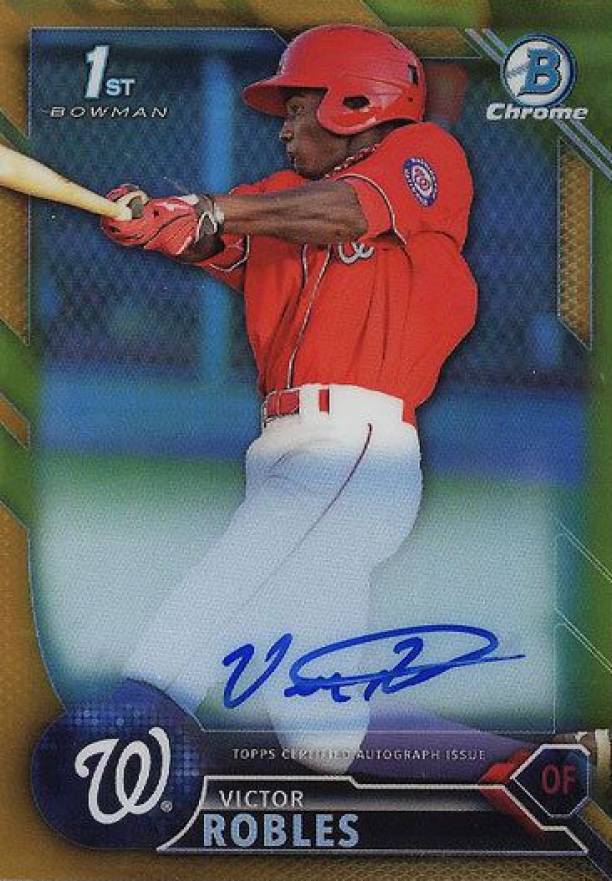 2016 Bowman Prospect Autographs Victor Robles #VR Baseball Card