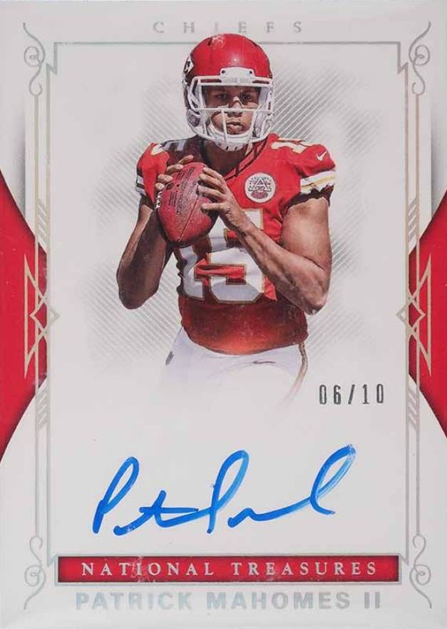 2017 Panini National Treasures Rookie Signature RPS Patrick Mahomes II #2PM Football Card