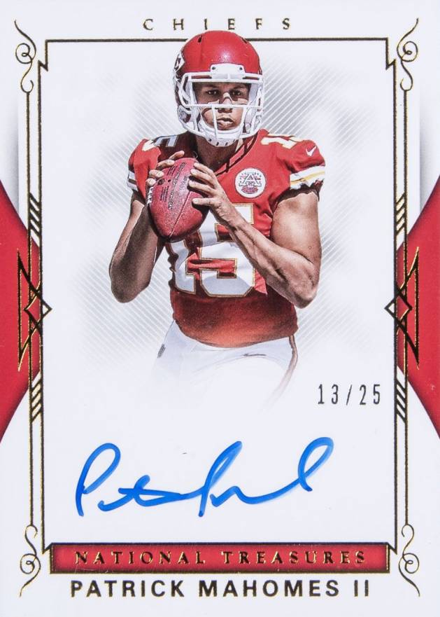 2017 Panini National Treasures Rookie Signature RPS Patrick Mahomes II #2PM Football Card