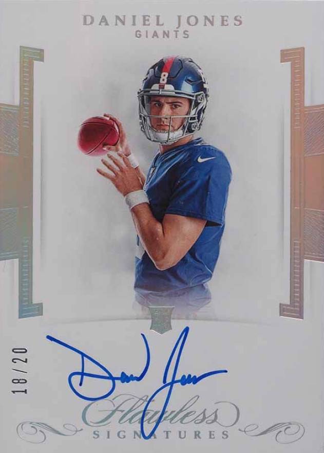 2019 Panini Flawless Rookie Signatures Daniel Jones #FR-DJ Football Card