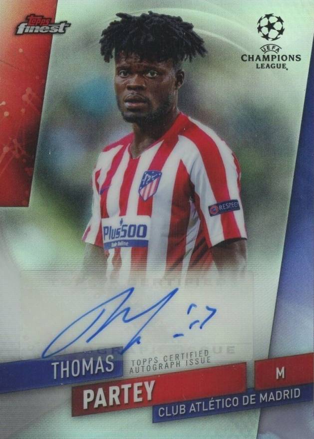 2019 Finest UEFA Champions League Autograph Thomas Partey #TP Soccer Card