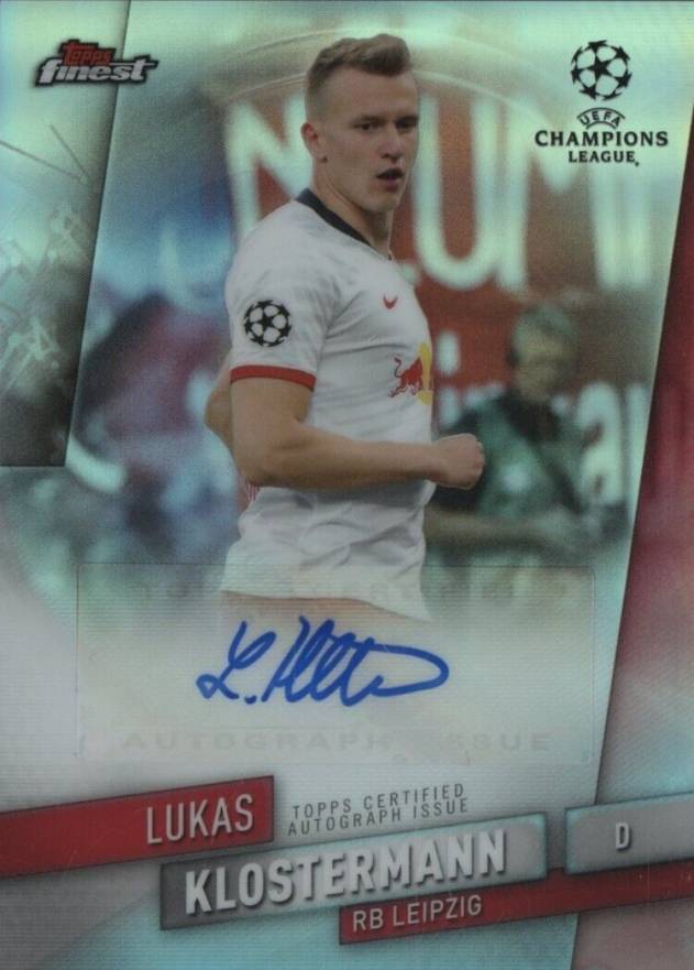 2019 Finest UEFA Champions League Autograph Lukas Klostermann #LK Soccer Card